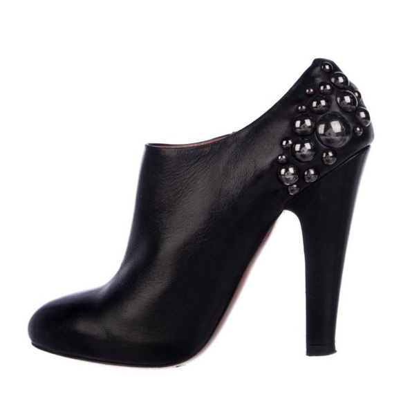 ALAIA black leather booties - Picture 9 of 11